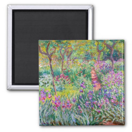 Claude Monet _ The Iris Garden at Giverny Magnet