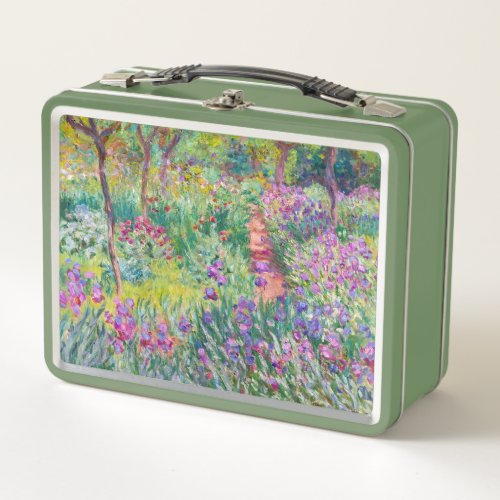 Claude Monet _ The Iris Garden at Giverny Metal Lunch Box