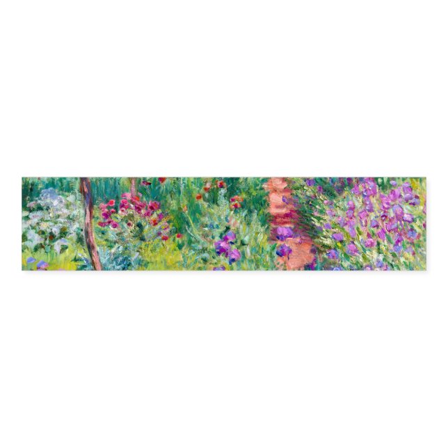 Claude Monet - The Iris Garden at Giverny Napkin Bands (Unfolded)