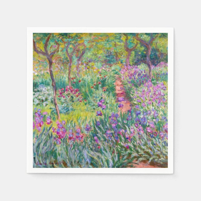 Claude Monet - The Iris Garden at Giverny Napkins (Front)