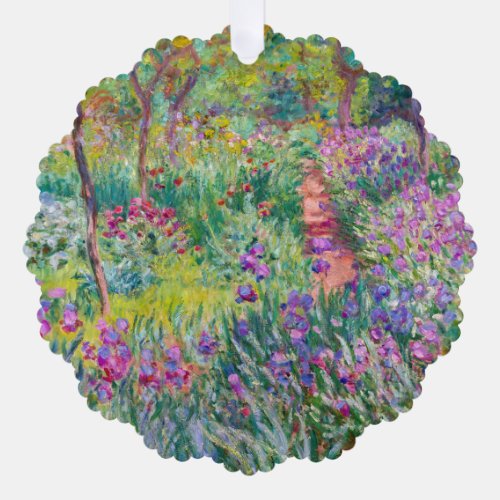 Claude Monet _ The Iris Garden at Giverny Ornament Card