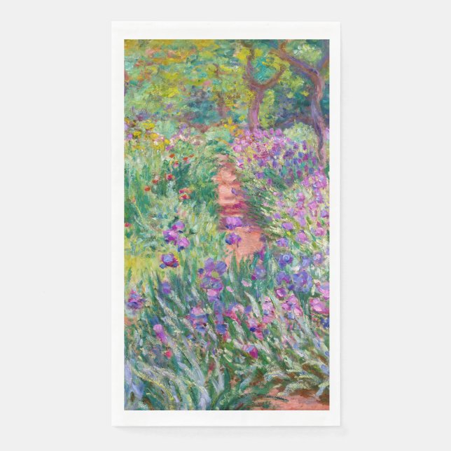 Claude Monet - The Iris Garden at Giverny Paper Guest Towels (Front)