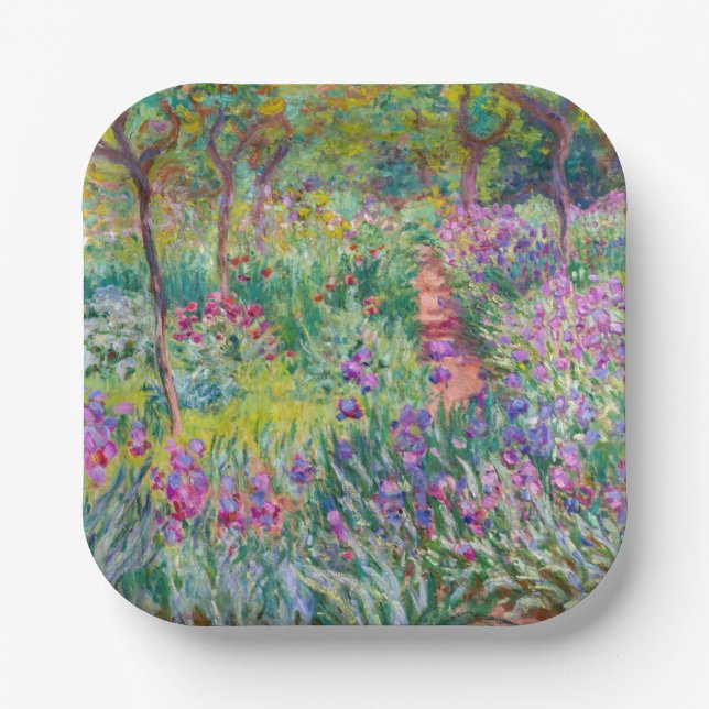 Claude Monet - The Iris Garden at Giverny Paper Plates (Front)