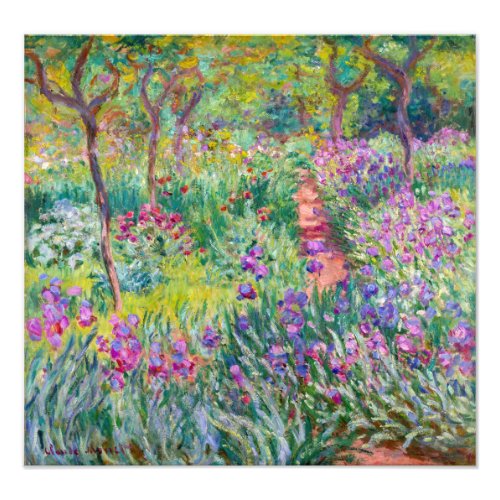 Claude Monet _ The Iris Garden at Giverny Photo Print