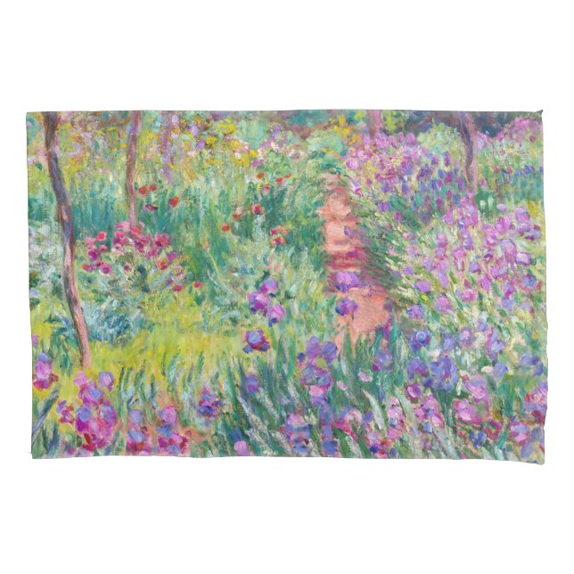 Claude Monet - The Iris Garden at Giverny Pillow Case (Front)
