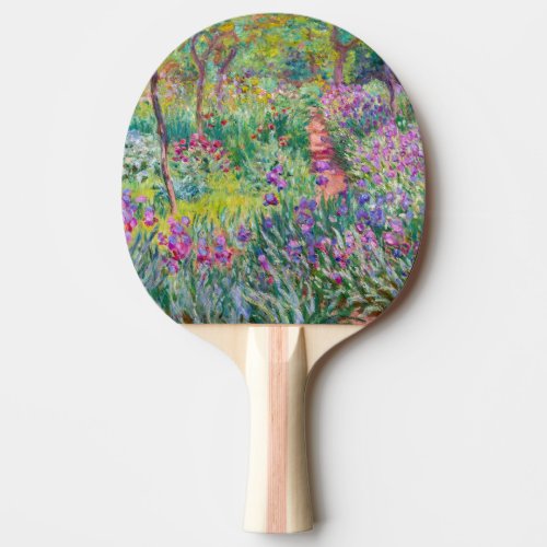 Claude Monet _ The Iris Garden at Giverny Ping Pong Paddle