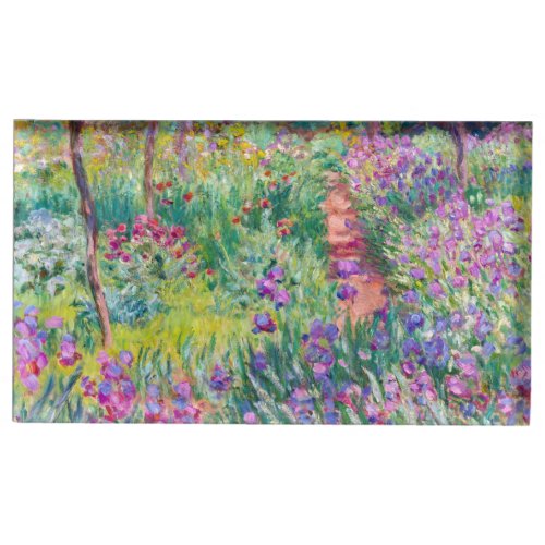 Claude Monet _ The Iris Garden at Giverny Place Card Holder