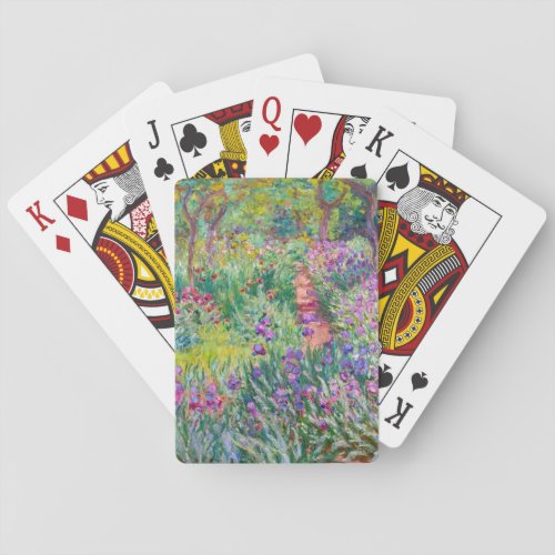 Claude Monet _ The Iris Garden at Giverny Poker Cards