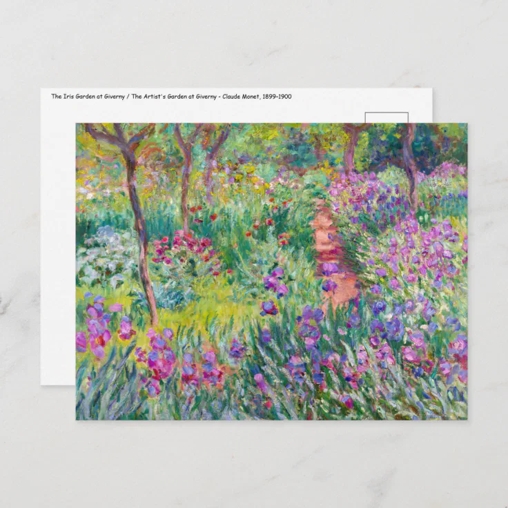 Claude Monet - The Iris Garden at Giverny Postcard