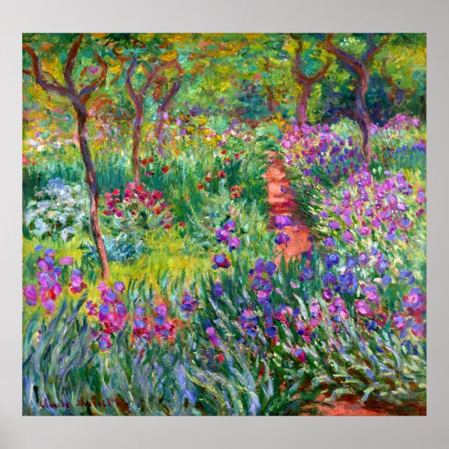 Claude Monet: The Iris Garden at Giverny Poster (Front)