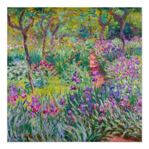 Claude Monet _ The Iris Garden at Giverny Poster