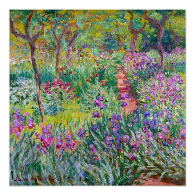 Claude Monet - The Iris Garden at Giverny Poster (Front)