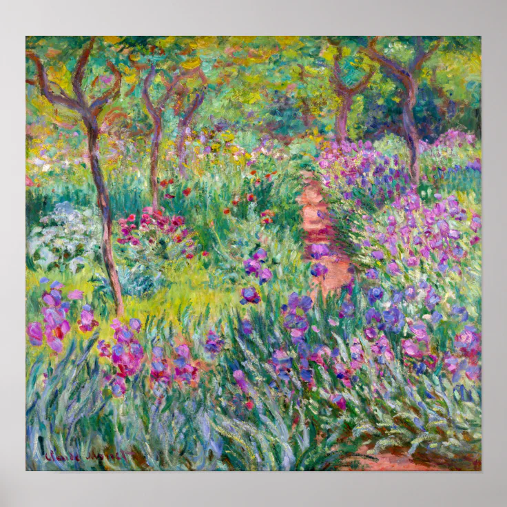 Claude Monet - The Iris Garden at Giverny Poster