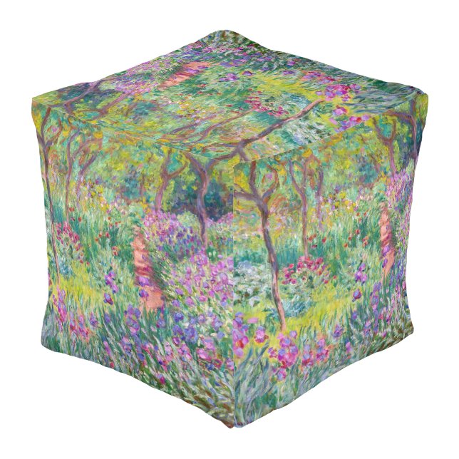 Claude Monet - The Iris Garden at Giverny Pouf (Angled Back)