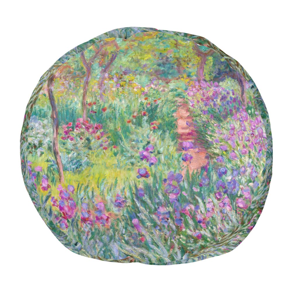 Claude Monet - The Iris Garden at Giverny Pouf sold by Andie Drugged ...