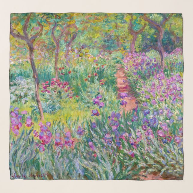 Claude Monet - The Iris Garden at Giverny Scarf (Front (Horizontal))