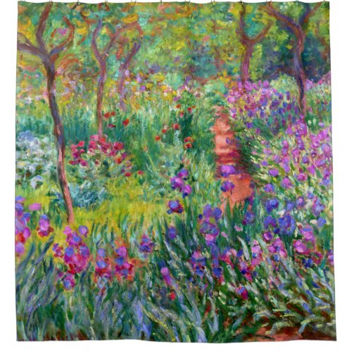 Claude Monet The Iris Garden at Giverny Shower Curtain