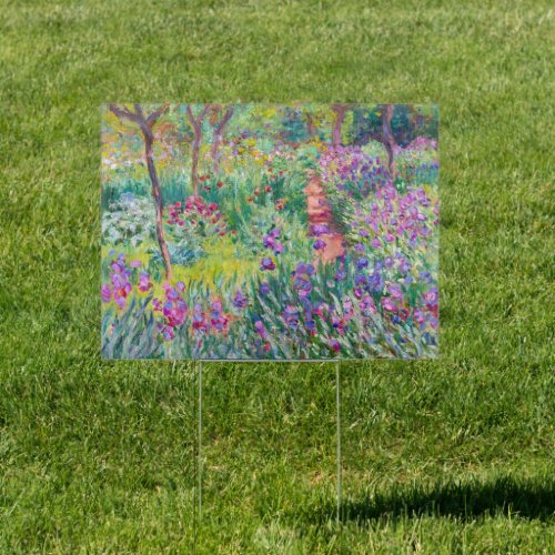 Claude Monet _ The Iris Garden at Giverny Sign