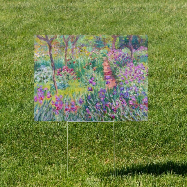 Claude Monet - The Iris Garden at Giverny Sign (Insitu)