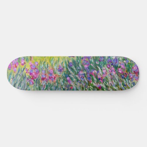 Claude Monet _ The Iris Garden at Giverny Skateboard
