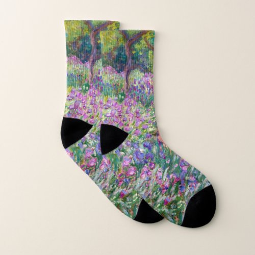 Claude Monet _ The Iris Garden at Giverny Socks