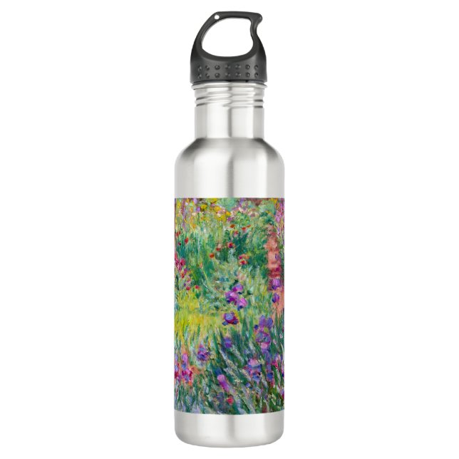 Claude Monet - The Iris Garden at Giverny Stainless Steel Water Bottle (Front)
