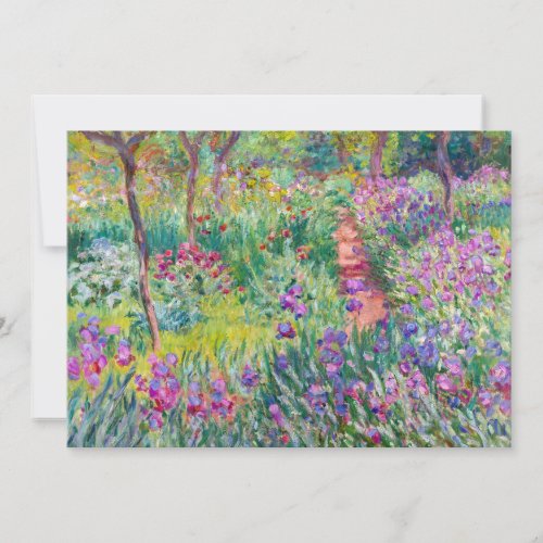 Claude Monet _ The Iris Garden at Giverny Thank You Card