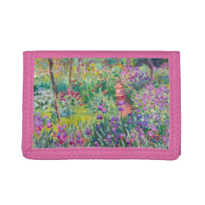 Claude Monet - The Iris Garden at Giverny Tri-fold Wallet