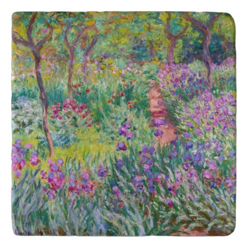 Claude Monet _ The Iris Garden at Giverny Trivet