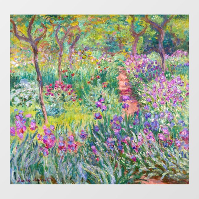 Claude Monet - The Iris Garden at Giverny Wall Decal (Front)