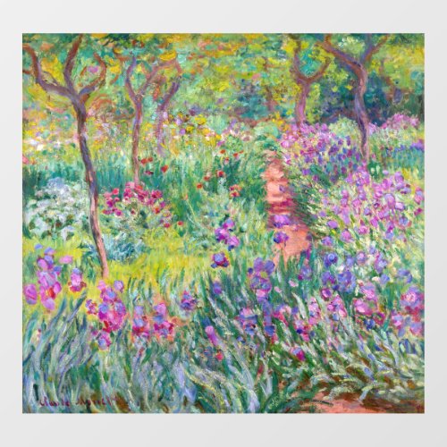 Claude Monet _ The Iris Garden at Giverny Window Cling