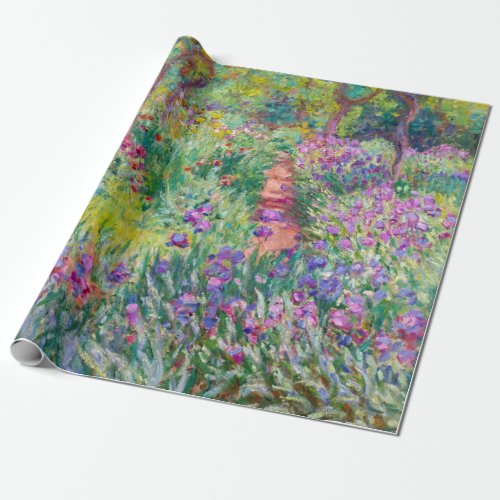 Claude Monet _ The Iris Garden at Giverny Wrapping Paper