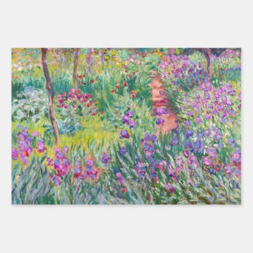 Claude Monet _ The Iris Garden at Giverny Wrapping Paper Sheets