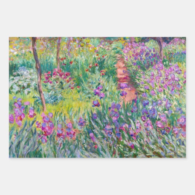 Claude Monet - The Iris Garden at Giverny Wrapping Paper Sheets (Front)