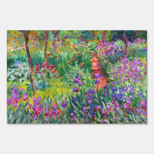 Claude Monet: The Iris Garden at Giverny Yard Sign