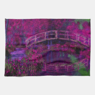 Claude Monet The Japanese Bridge purple Kitchen Towel