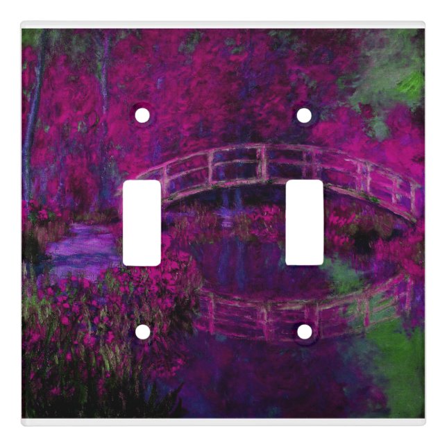 Claude Monet The Japanese Bridge purple Light Switch Cover (Front)