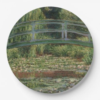 Claude Monet - The Japanese Footbridge Paper Plates by masterpiece_museum at Zazzle
