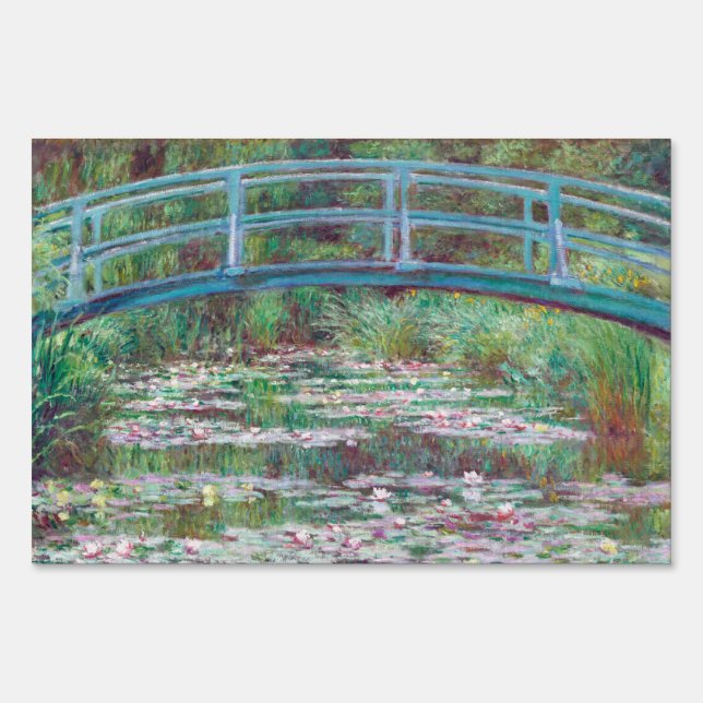 Claude Monet The Japanese Footbridge Sign (Front)