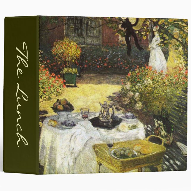 Claude Monet: The Lunch 3 Ring Binder (Front/Spine)