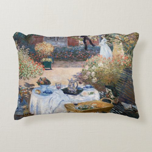 Claude Monet _ The Luncheon decorative panel Accent Pillow