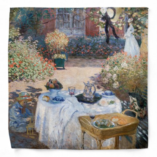 Claude Monet _ The Luncheon decorative panel Bandana