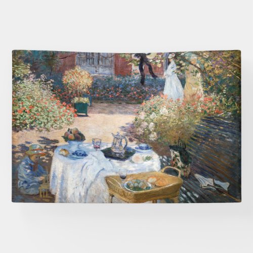 Claude Monet _ The Luncheon decorative panel Banner