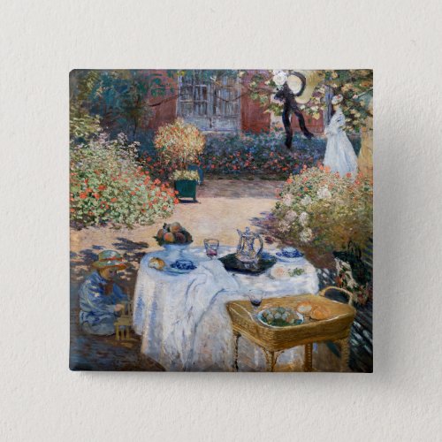 Claude Monet _ The Luncheon decorative panel Button