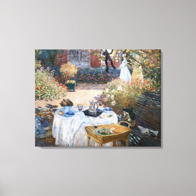 Claude Monet - The Luncheon, decorative panel Canvas Print (Front)