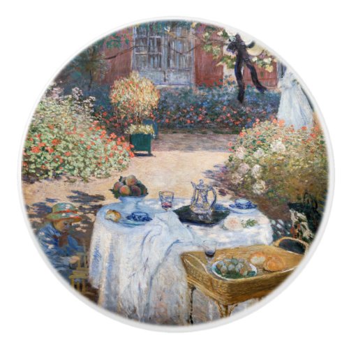 Claude Monet _ The Luncheon decorative panel Ceramic Knob