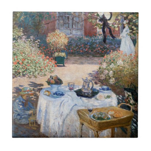 Claude Monet _ The Luncheon decorative panel Ceramic Tile