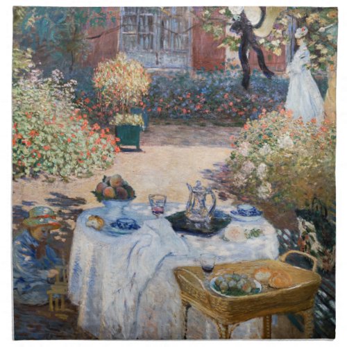 Claude Monet _ The Luncheon decorative panel Cloth Napkin