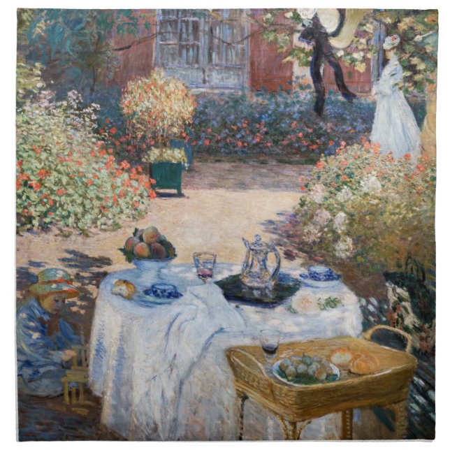 Claude Monet - The Luncheon, decorative panel Cloth Napkin (Front)