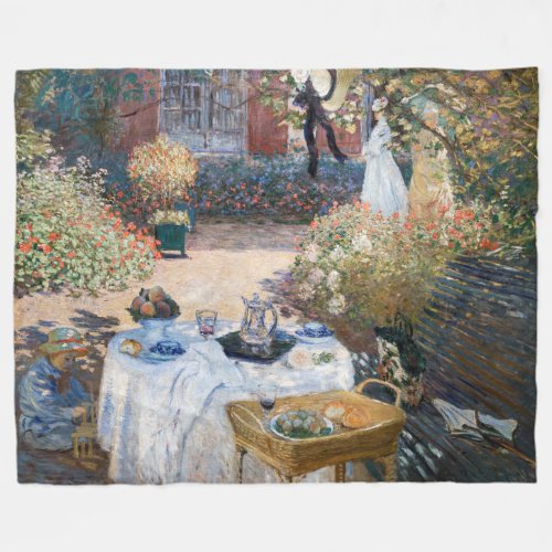 Claude Monet _ The Luncheon decorative panel Fleece Blanket